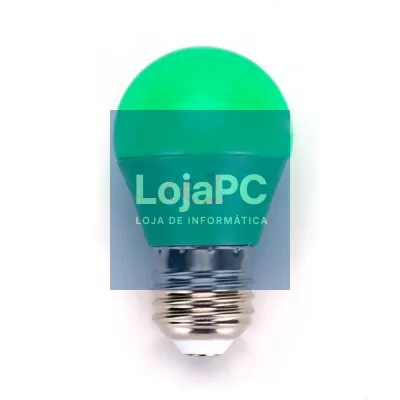 Lâmpada E27 4W= 30W 230V LED Verde