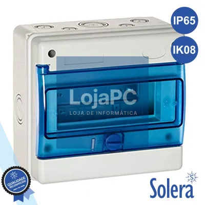 CAIXA DISTRIBUIÇÃO ELÉTRICA 8 ELEMENTOS IP65 IK08 SOLERA