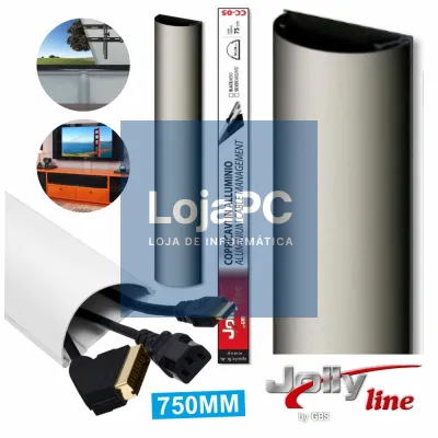 COBERTURA P/ CABOS PAREDE CINZA 75CM JOLLY