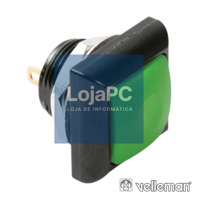 INTERRUPTOR PRESSÃO MINIATURA 1P SPST OFF-(ON) VERDE