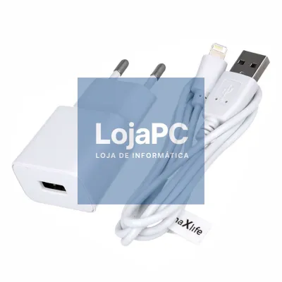 Alimentador Comutado USB 2.1A + Cabo Lightning