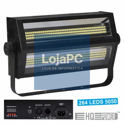 ESTROBOSCÓPIO C/ 264 LEDS 5050 120W DMX HQ POWER