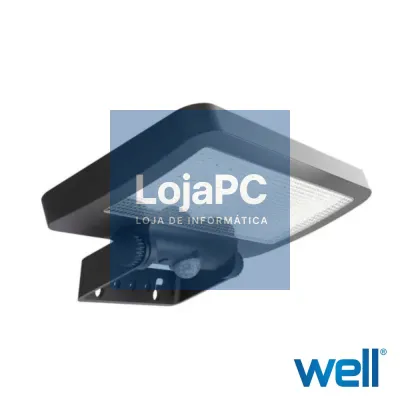 Aplique Exterior Solar C/ Sensor 5W 500lm 6500K Preto WELL