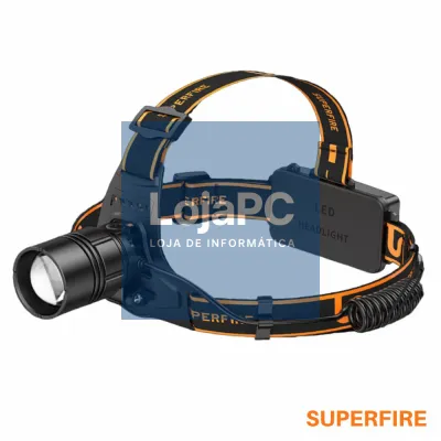 Lanterna de Cabeça 20W 2000lm IP32 Zoom SUPERFIRE