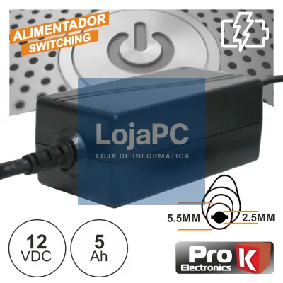 ALIMENTADOR SWITCHING 12V 5A PROK