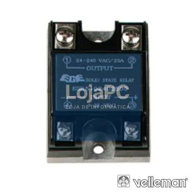 RELÉ 3-32VDC INTERRUPTOR UNIPOLAR 25A/240V SÓLIDO