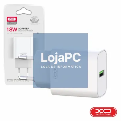 Alimentador USB-A 5V QC3.0 18W 3A Branco XO
