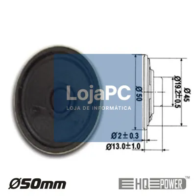 ALTIFALANTE MINIATURA 0.5W 8 OHM 50MM HQ POWER