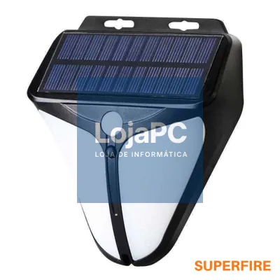 Candeeiro Exterior Solar 6W 280lm C/ Sensor PIR SUPERFIRE