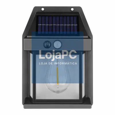 Aplique LED Solar 1W C/ Sensor Movimento PIR 3000K