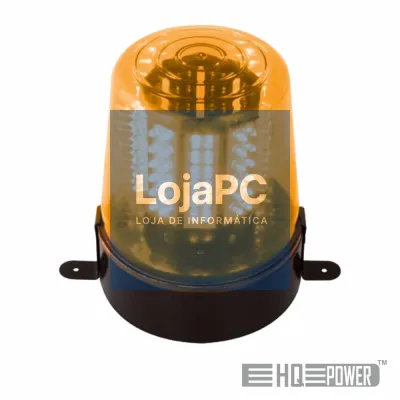 LUZ ROTATIVA LARANJA 12V 12 LEDS HQ POWER