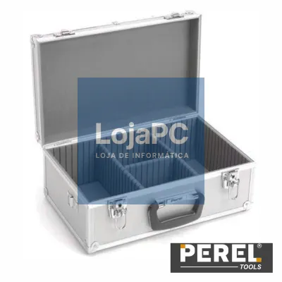 MALA PARA 60 CD/DVD METÁLICA PRATA PEREL