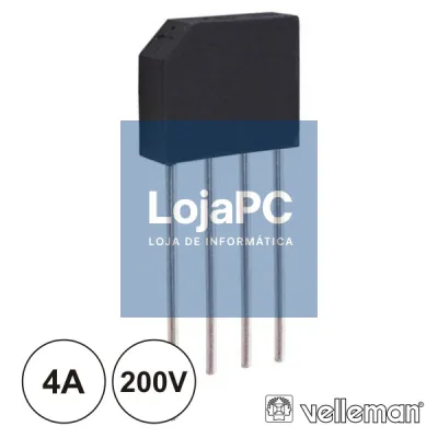PONTE RECTIFICADORA 200V 4A RS403