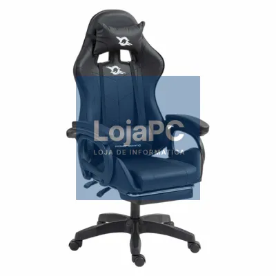 Cadeira Gaming c/ Apoio p/ Pés Preto
