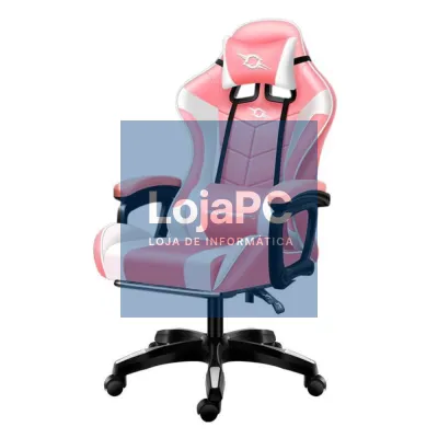 Cadeira Gaming Rosa/Branco