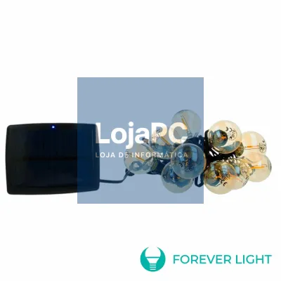 Corrente de Iluminação 5.5m C/ 10 Lâmpadas E Painel Solar