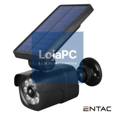 Lâmpada Exterior Solar 4W C/ Sensor PIR E Câmara Falsa ENTAC