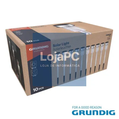 Expositor 10 Candeeiros LED Solar P/ Iluminação de Jardim