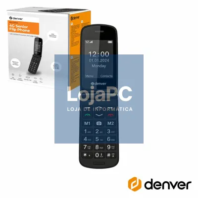 Telemóvel P/ Séniores Flip 2.4" 4G C/ Bluetooth SOS/FM Preto