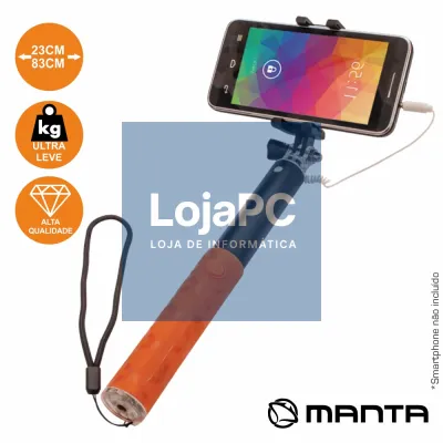 VARA TELESCÓPICA MONOPOD P/ SELFIES C/ FICHA JACK 3.5MM MANT