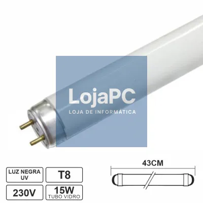 Lâmpada Tubular T8 15W 43cm Fluorescente UV P/ Matar Insetos
