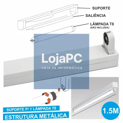 ARMADURA 1.5M P/ LÂMPADA TUBULAR T8