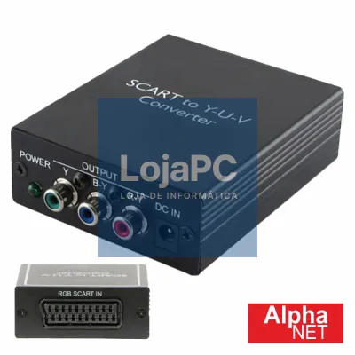 DISTRIBUIDOR SCART FÊMEA / 3RCA FÊMEA C/ CABO RCA ALPHANET