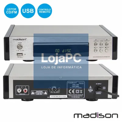 LEITOR MP3 C/ FM/CD/CD-R/CD-RW COMANDO MADISON