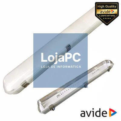 Armadura Estanque 1.2m p/ 2 Lâmpadas LED Tubular T8 AVIDE