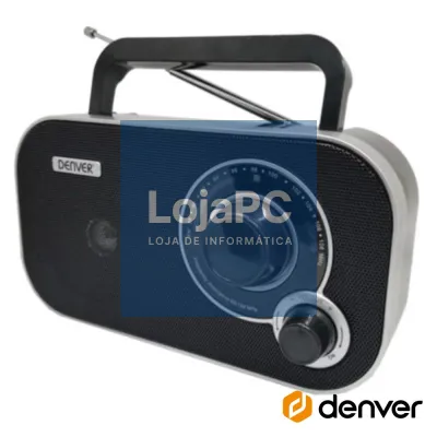 Rádio FM Portátil Preto DENVER