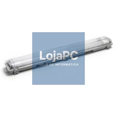 Armadura T8 C/ 2 Lâmpadas LED Tubular 2x9W 60cm 4000K IP65