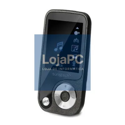 Leitor MP4 FM 4GB Preto Sunstech