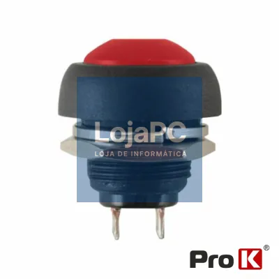 INTERRUPTOR PRESSÃO REDONDO 0.5A-250VAC VERMELHO 12MM IP65