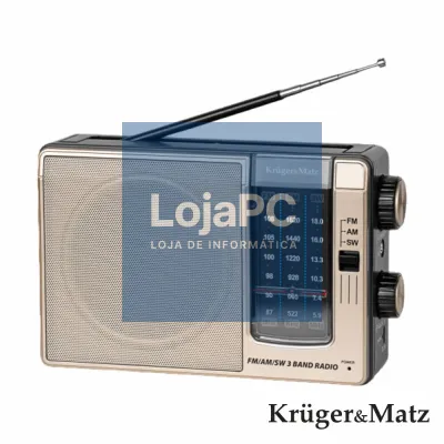 Rádio Portátil AM/FM/SW A Pilhas E USB-C KRUGERMATZ