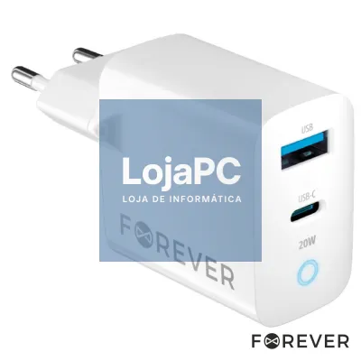 Alimentador Comutado 1xUSB-C/1xUSB-A PD/QC 20W FOREVER