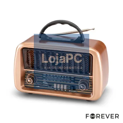Rádio Portátil AM/FM/SW/BT Clássico FOREVER