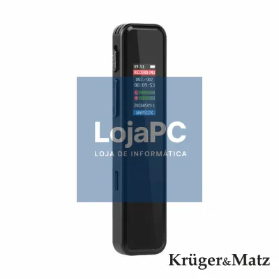 Gravador de Voz Digital Visor LCD 8GB USB-C KRUGERMATZ
