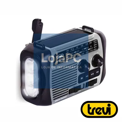 Rádio Portátil AM/FM/SW/BT/SD Painel Solar Dínamo TREVI