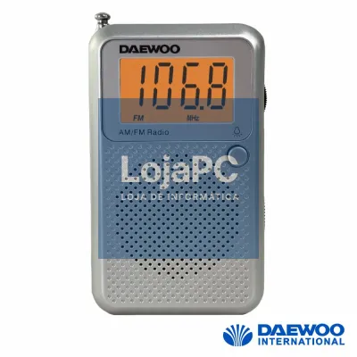 Rádio Portátil AM/FM C/ LCD Cinzento DAEWOO