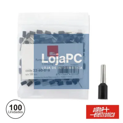 TERMINAL PONTEIRA ISOLADO 4.1MM 100X PRETO
