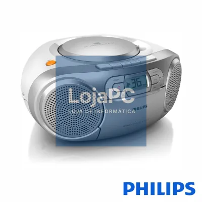 Rádio Portátil FM/CD/AUX/Cassetes C/ Colunas 3" PHILIPS