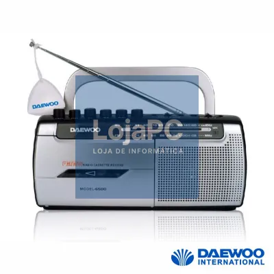 Rádio Portátil AM/FM Cassete C/ Gravador DAEWOO
