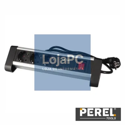 Extensão Elétrica 3x Schuko 2x USB-A 1.4m PEREL