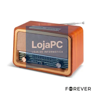 Rádio Portátil AM/FM/SW/BT Clássico Madeira FOREVER