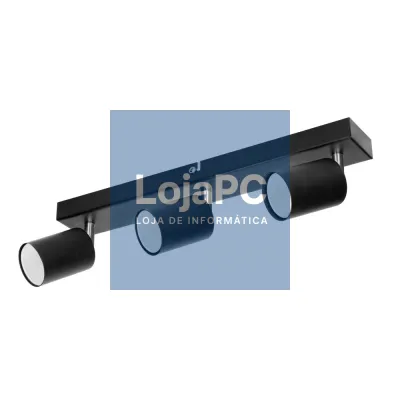 Candeeiro LED Teto/Parede 3x50W 140mm Preto ADVITI