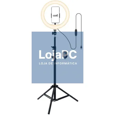 Tripod Support (180 cm) LED Light Ring COOL + Bluetooth Remote