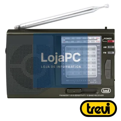 Rádio Portátil AM/FM Clássico Preto TREVI