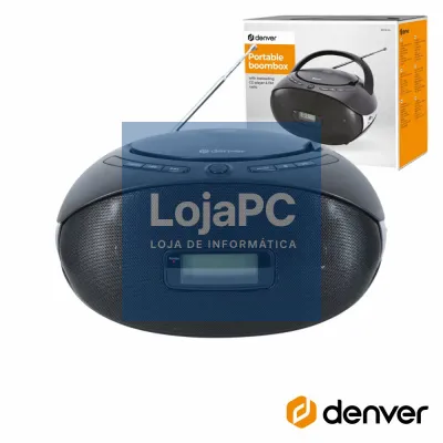 Rádio Portátil FM/CD/AUX Colunas 2x1W DENVER