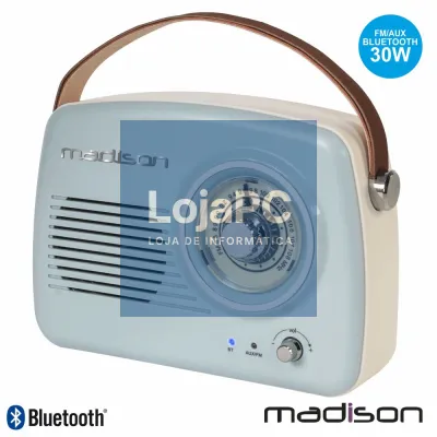 RÁDIO FM/AUX//BT/MP3 BAT EXTRA BASS VINTAGE 30W MADISON