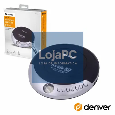 Leitor CD Portátil DISCMAN CD/MP3 DENVER